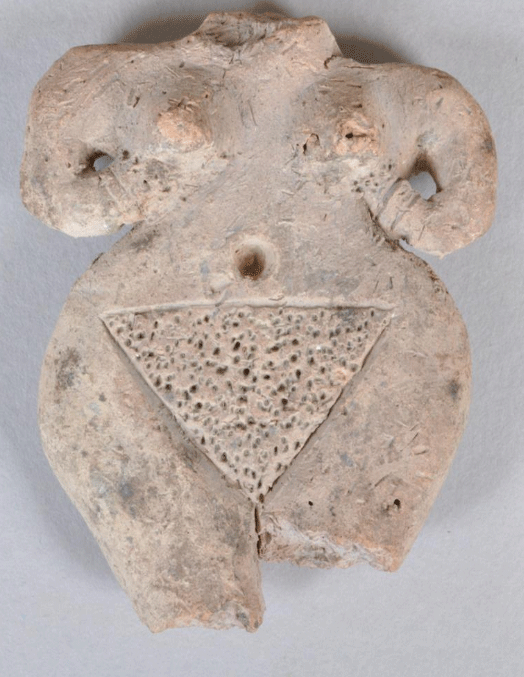 This goddess is object B6310 in the Mesopotamian collection of the Penn Museum