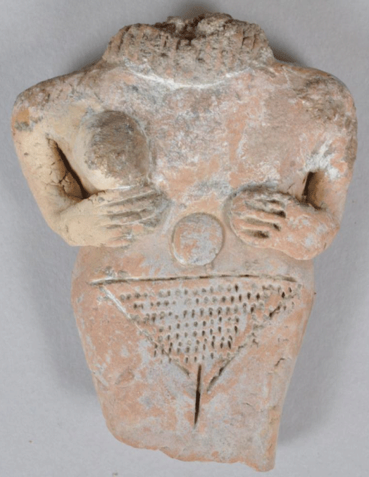 This goddess is object B6310 in the Mesopotamian collection of the Penn Museum